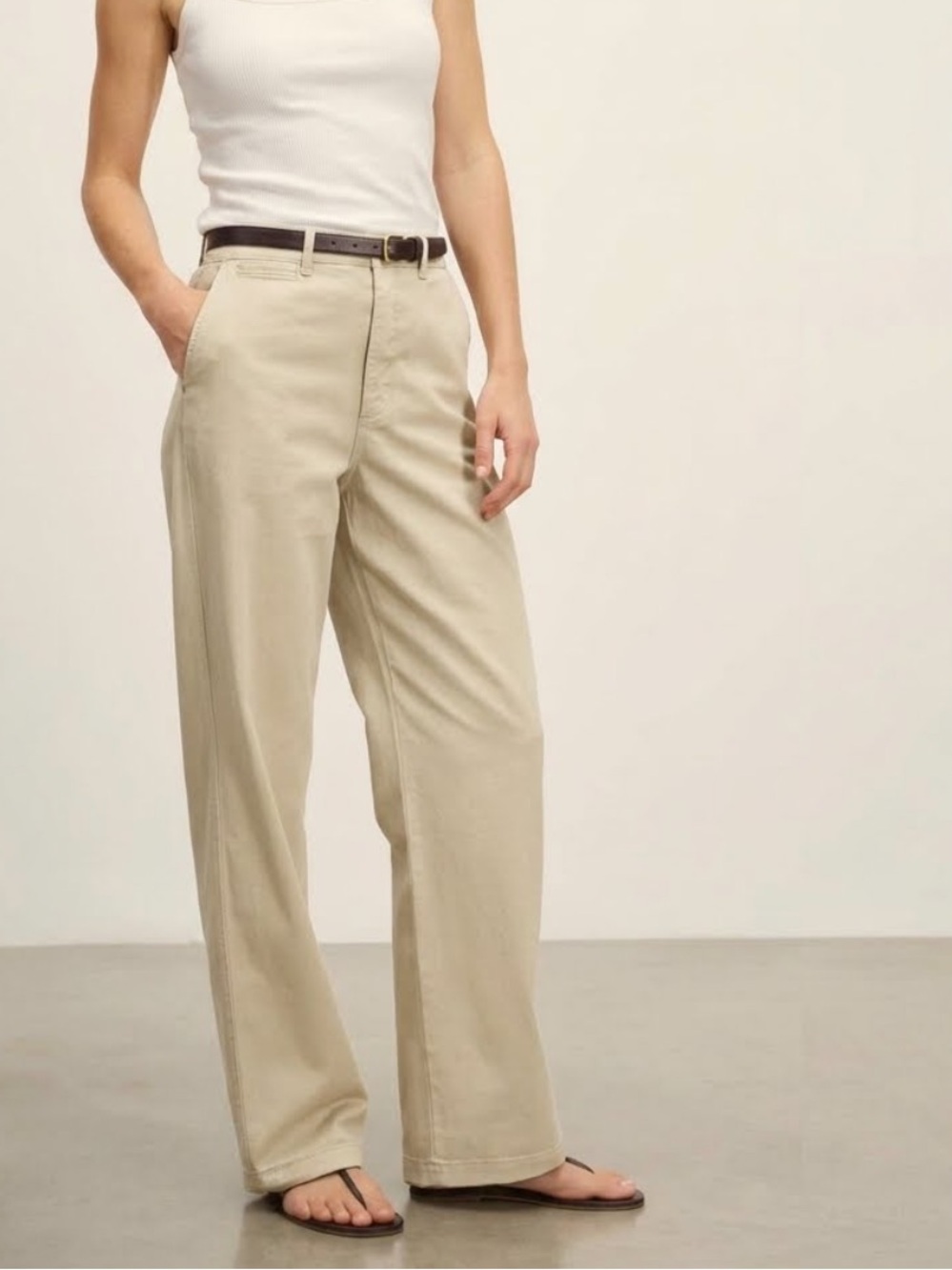Buck Mason haze baja twill field chino size 31 new high tide wide leg baggy